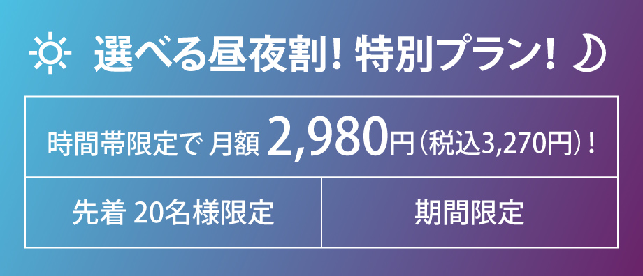 選べる昼夜割